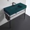 Modern Console Sink, Green Ceramic Sink, 40
